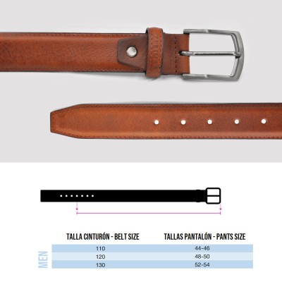 Leather belt 35 mm OLDSKUL model