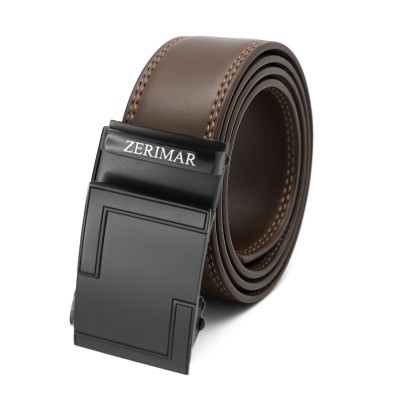 Leather belt with automatic buckle BASTA model