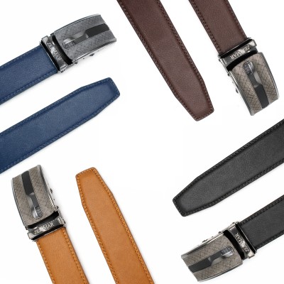 Leather belt with automatic buckle VEDO model