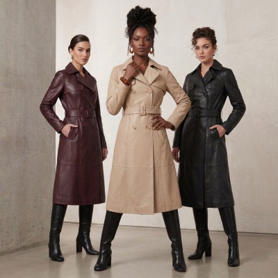 Long trench coat with MESSNER buttons