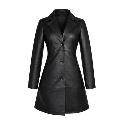 Long buttoned coat - jacket model MARZIA