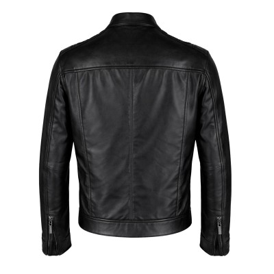 NOTTE leather jacket with removable hood