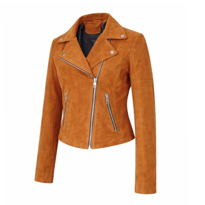 Suede biker-style jacket model NICE