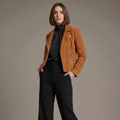 Suede biker-style jacket model NICE