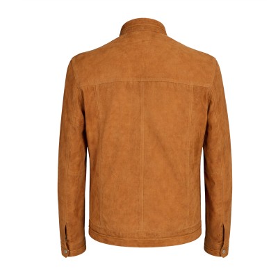 Suede jacket with zipper GALAN model