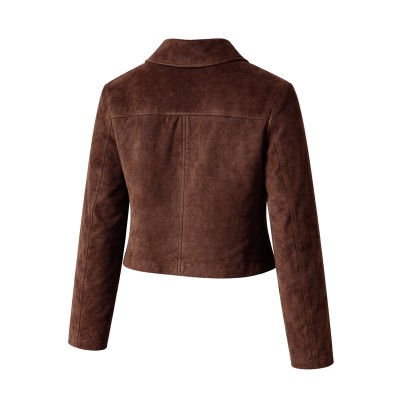 Buttoned suede jacket SARA model