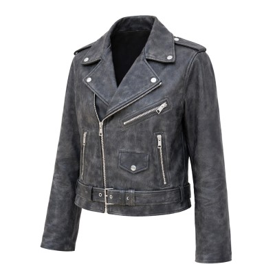 Heavy leather jacket SCOTISH model