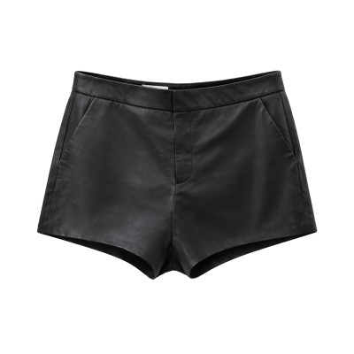 Leather shorts 2000s style