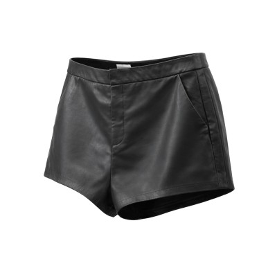 Leather shorts 2000s style