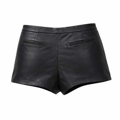 Leather shorts 2000s style