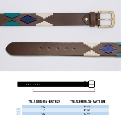 38 mm leather belt AZTEK model