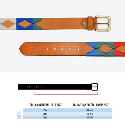 38 mm leather belt PAMPA model