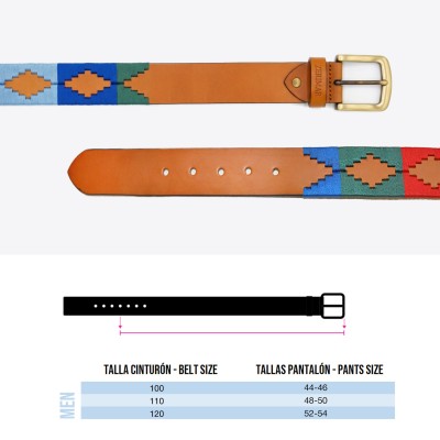 38 mm leather belt PAMPA model