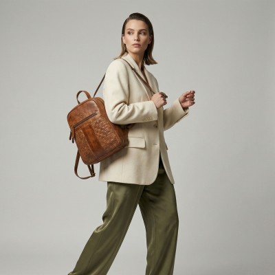 Natural leather backpack 26x21x7 cm STILL