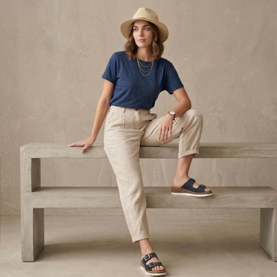 NONE model leather buckle sandals