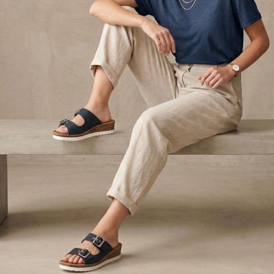 NONE model leather buckle sandals