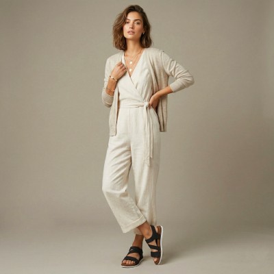 Flat leather sandals model FAHAR