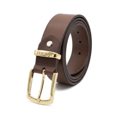 Leather belt 33 mm JADE model