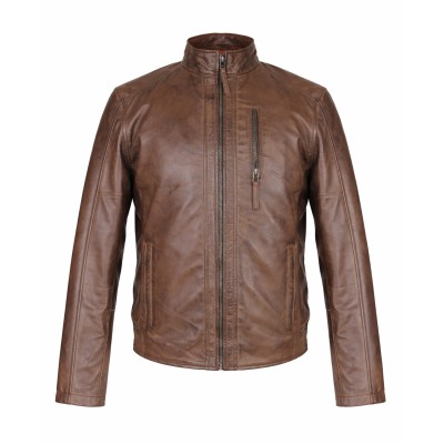 ROCHA zippered leather jacket
