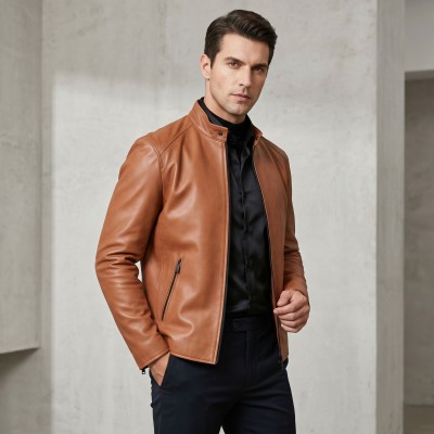 NAULE zippered leather jacket