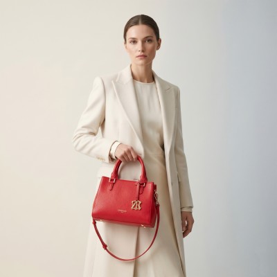 Double-handle leather bag 23x18x11 cm MAZE