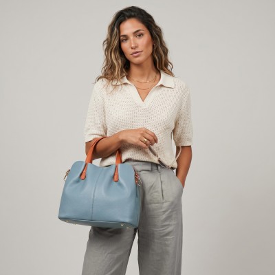 Double-handle leather bag 30x21x13,5 cm SOMO