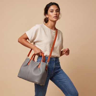 Double-handle leather bag 30x21x13,5 cm SOMO