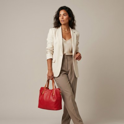 Double-handle leather bag 30x21x13,5 cm SOMO