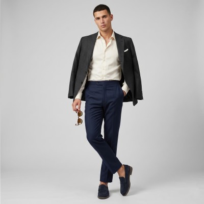 GLAMO model suede leather moccasins