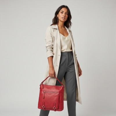 Leather bag with short handles 35x31x10 cm SEAO