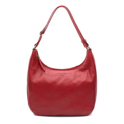 Leather bag with zipper 22x19x8 cm MINE