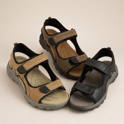 MOUNTAIN leather sandals with velcro closure Zerimar - 8