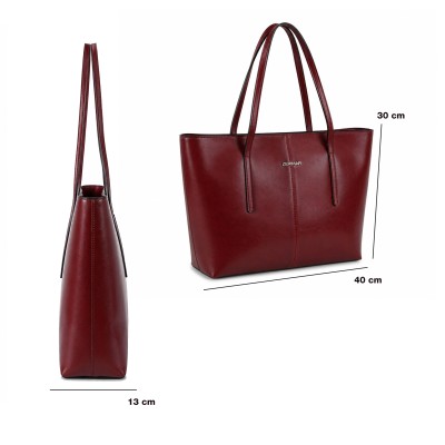 Leather shoulder bag 30x40x13 cm VAGGIO