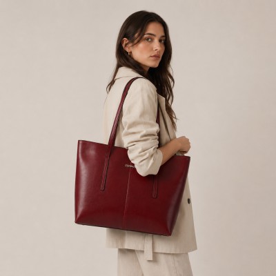 Leather shoulder bag 30x40x13 cm VAGGIO