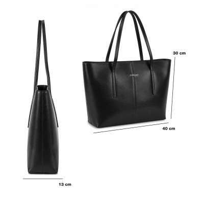 Leather shoulder bag 30x40x13 cm VAGGIO
