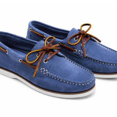 Suede leather lace-up loafers model VERANO