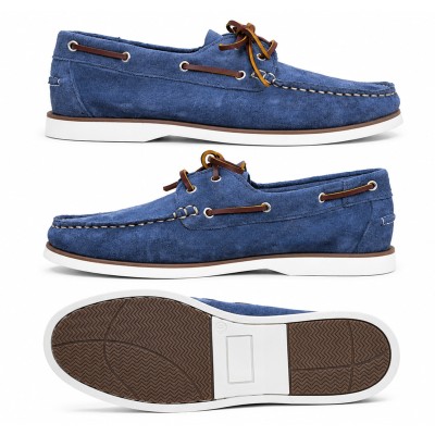 Suede leather lace-up loafers model VERANO