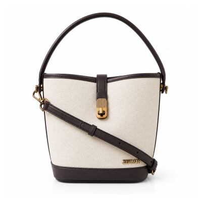 Double Handle Leather Bag 22x20x10.5 cm Model CANELA