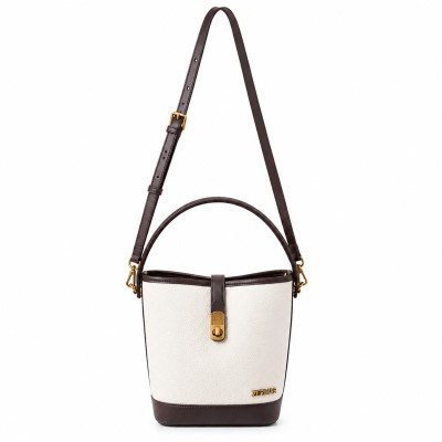 Double Handle Leather Bag 22x20x10.5 cm Model CANELA