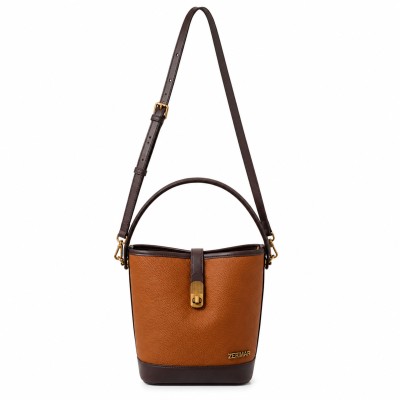 Double Handle Leather Bag 22x20x10.5 cm Model CANELA