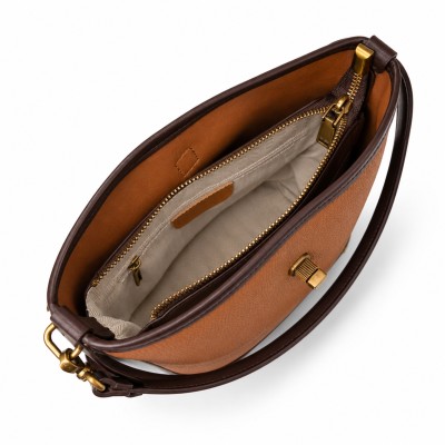 Double Handle Leather Bag 22x20x10.5 cm Model CANELA