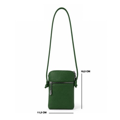 Mini Leather Crossbody Bag 18.5x11.5 cm Model LAUREL