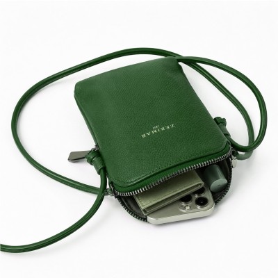 Mini Leather Crossbody Bag 18.5x11.5 cm Model LAUREL