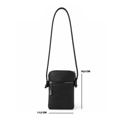Mini Leather Crossbody Bag 18.5x11.5 cm Model LAUREL