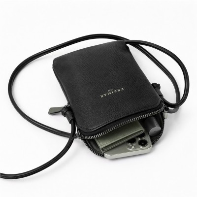 Mini Leather Crossbody Bag 18.5x11.5 cm Model LAUREL