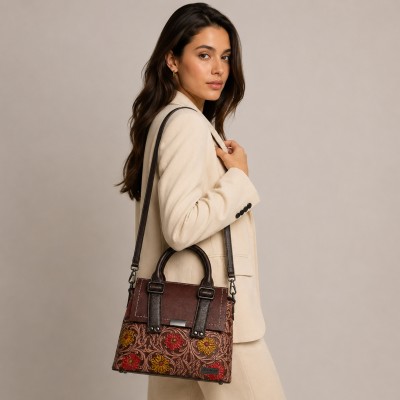 Double Handle Leather Bag 23x29x11,5 cm ARABESCO