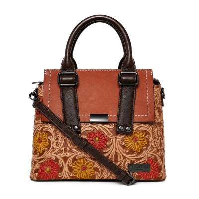 Double Handle Leather Bag 23x29x11,5 cm ARABESCO