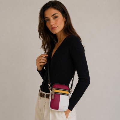 Mini Leather Crossbody Bag 18x12x3 cm DATA