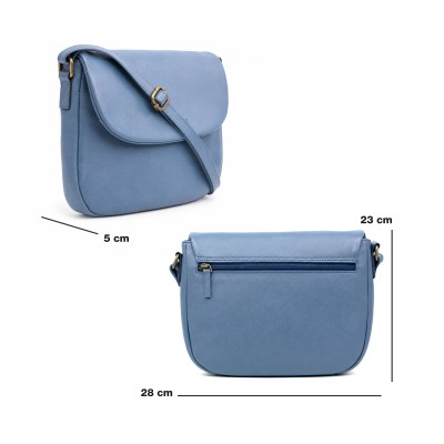Leather flap bag 23x28x5 cm CORDE