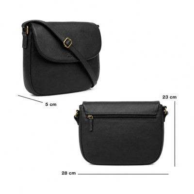 Leather flap bag 23x28x5 cm CORDE